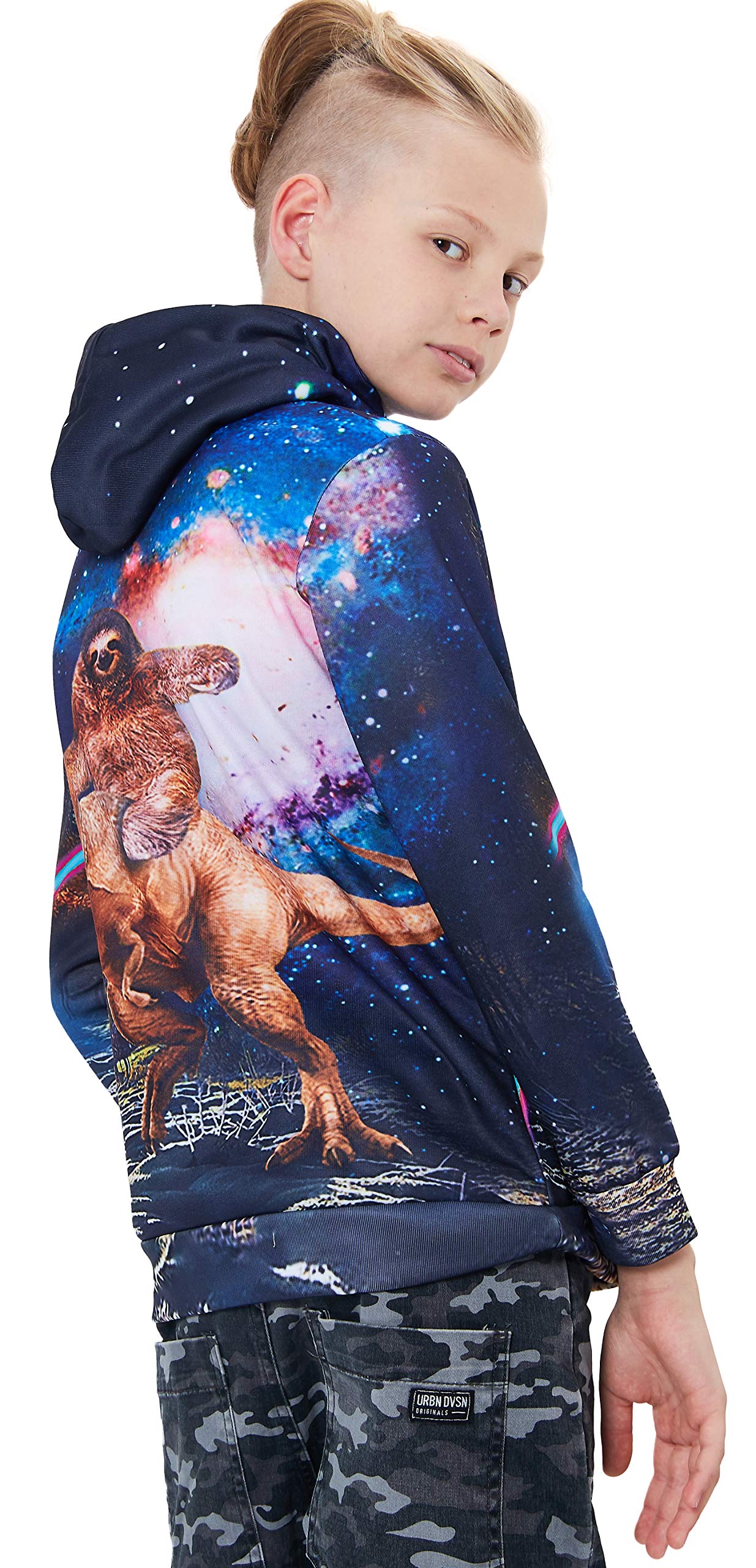 Unicomidea Kids Dinosaur Hoodies Novelty Sloth Pullover Ugly