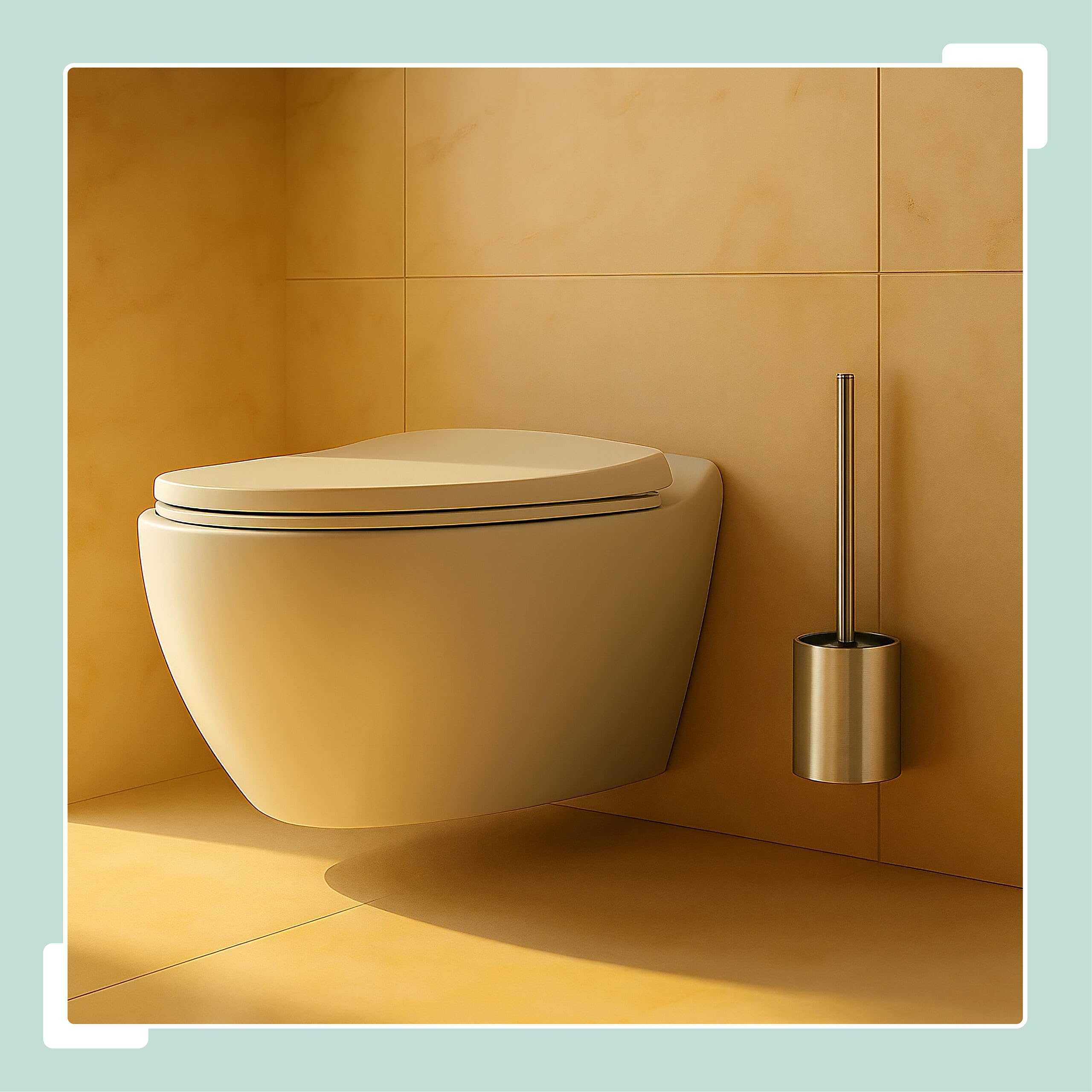 Set Scopino Per WC Con Portascopino A Parete - Spazzola Flessibile, Contenitore Rimovibile, Nero, Senza Foratura