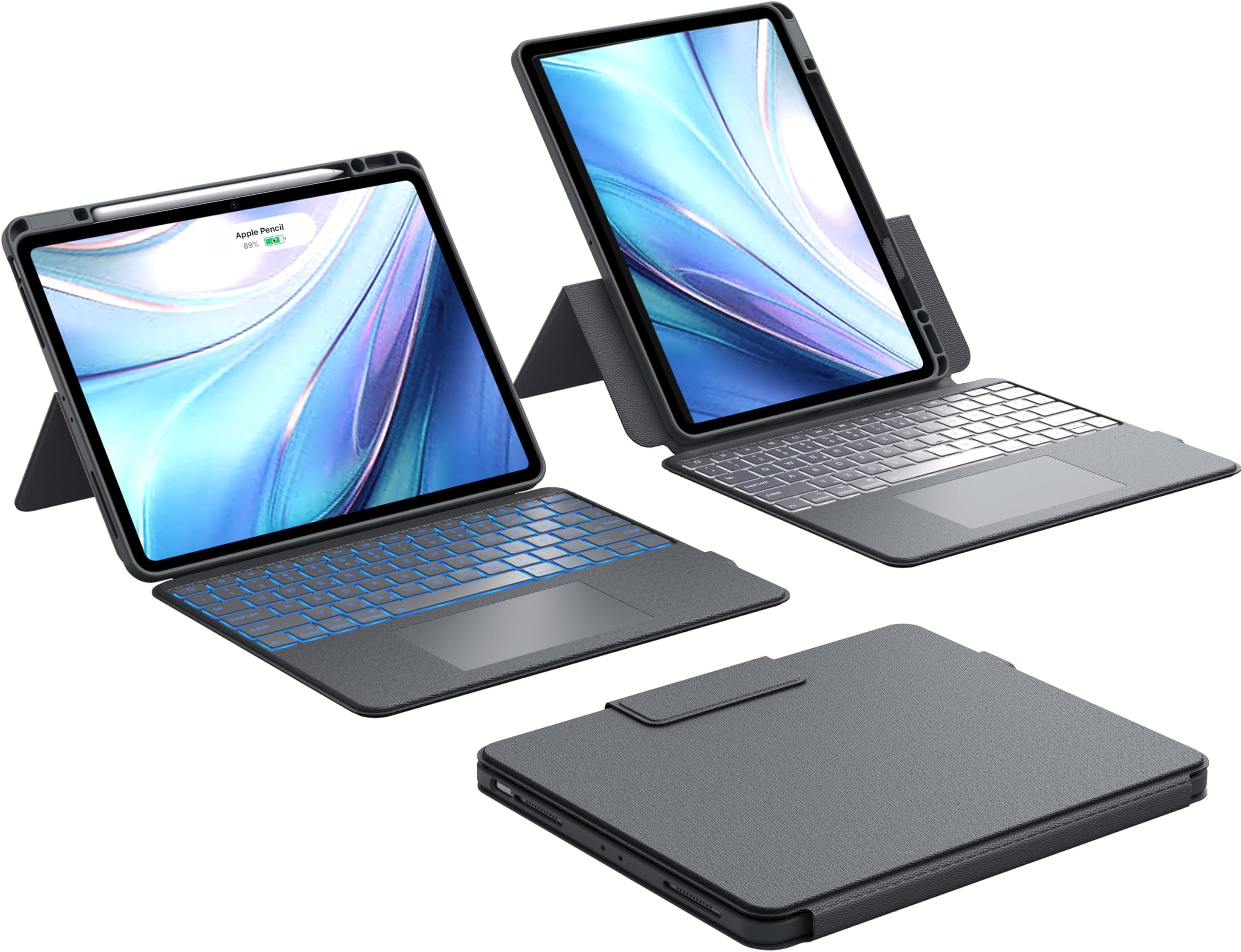 Clavier Magnétique Ultra-Léger Pour IPad Air 11" (M3 2025 / M2 2024) Et IPad Pro 11" - Français AZERTY, Batterie Longue Durée