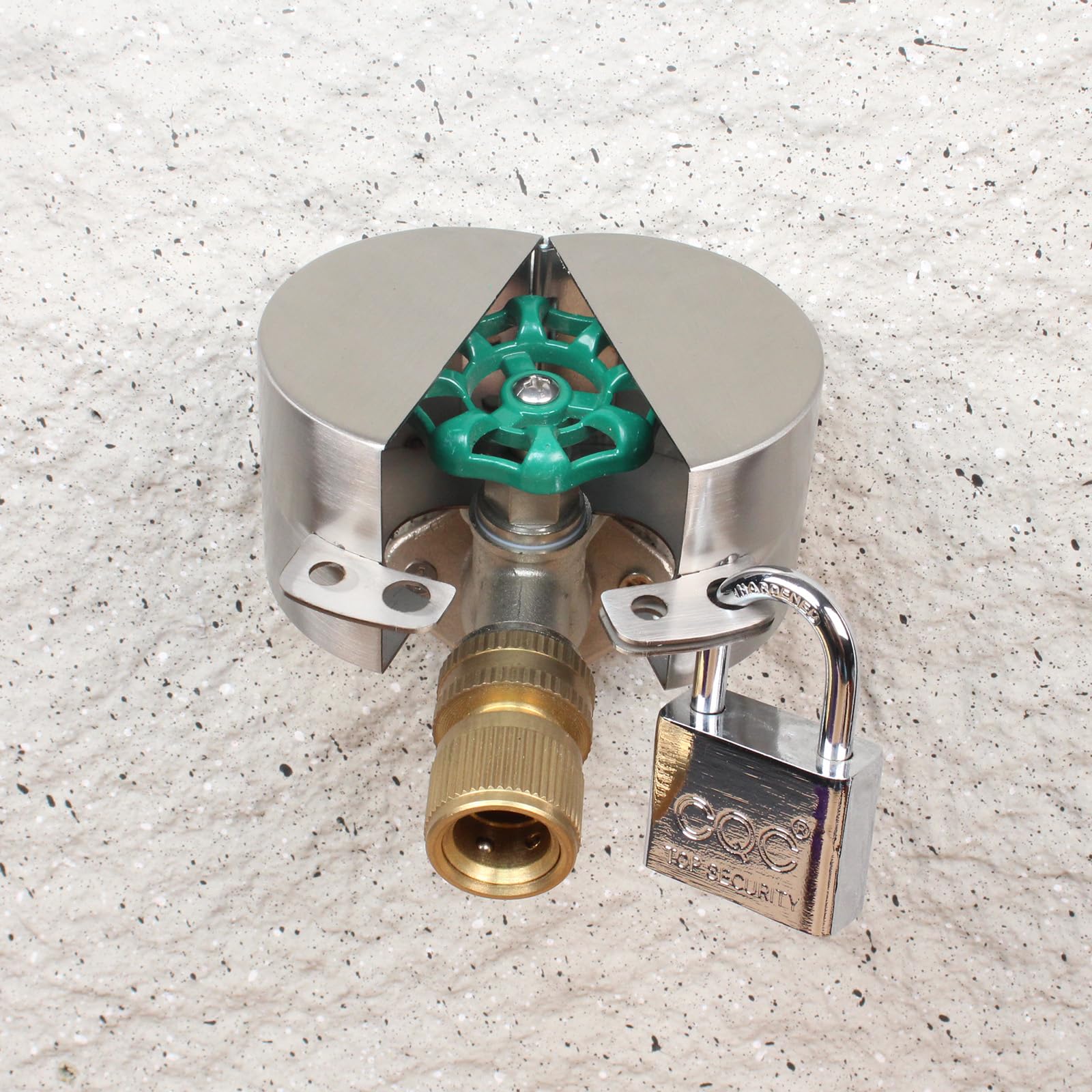 Outdoor Faucet Lock Cover with Padlock Water Spigot Lock Gate Valve Lockout Device Hose Bib Lock Childproof Exterior Faucet Locks, Stop Unauthorized