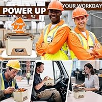 Vista 6 de Cordless Electric Lunch Box for Adults, Heated Lunch Box 20000 mAh Battery Powered with Automatic Heating, 1.2L Portable Food Warmer, BPA Free