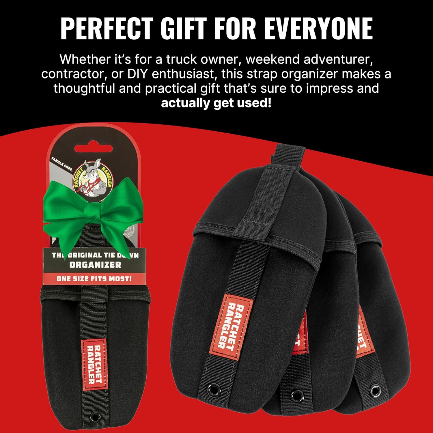 Heavy Duty Ratchet Strap Organizer Pouches (3-Pack) – Small Tie-Down Storage for Bungee Cords, Stretch Straps, Tow Ropes – RV Storage Bag for Truck, Trailer, Toolbox – Ratchet Rangler - Image 7