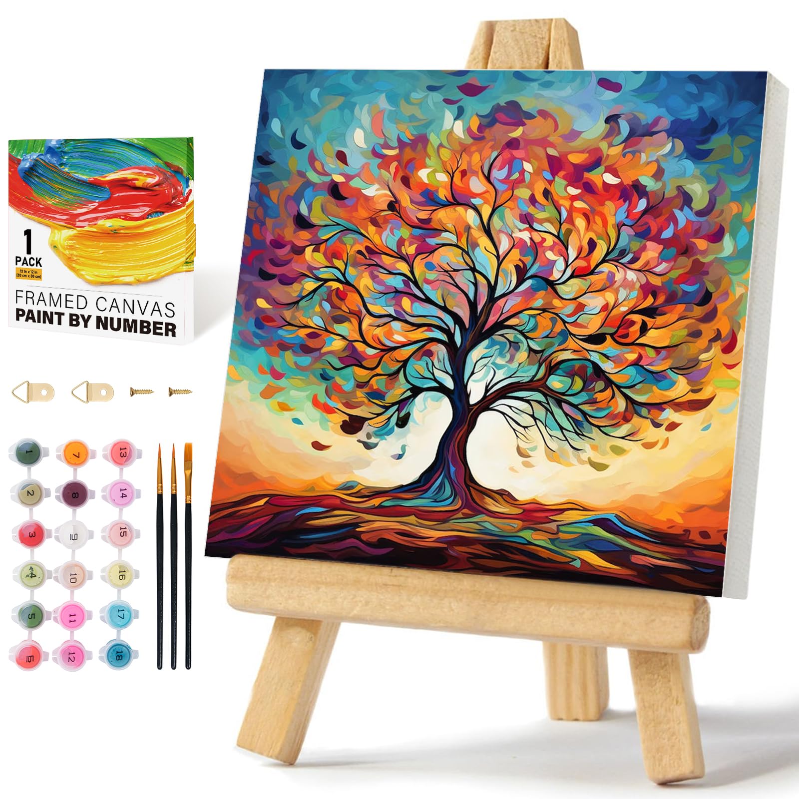 Sunflower Paint by Numbers Kit - Easy Adult Art -18