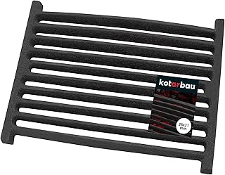 KOTARBAU Fireplace Grate 28 x 21 cm Ash Grate Table Grate Oven Grid Fireplace Replacement Parts Accessories Cast Grate Oven Grate Grill Fireplace Square Corner Grate