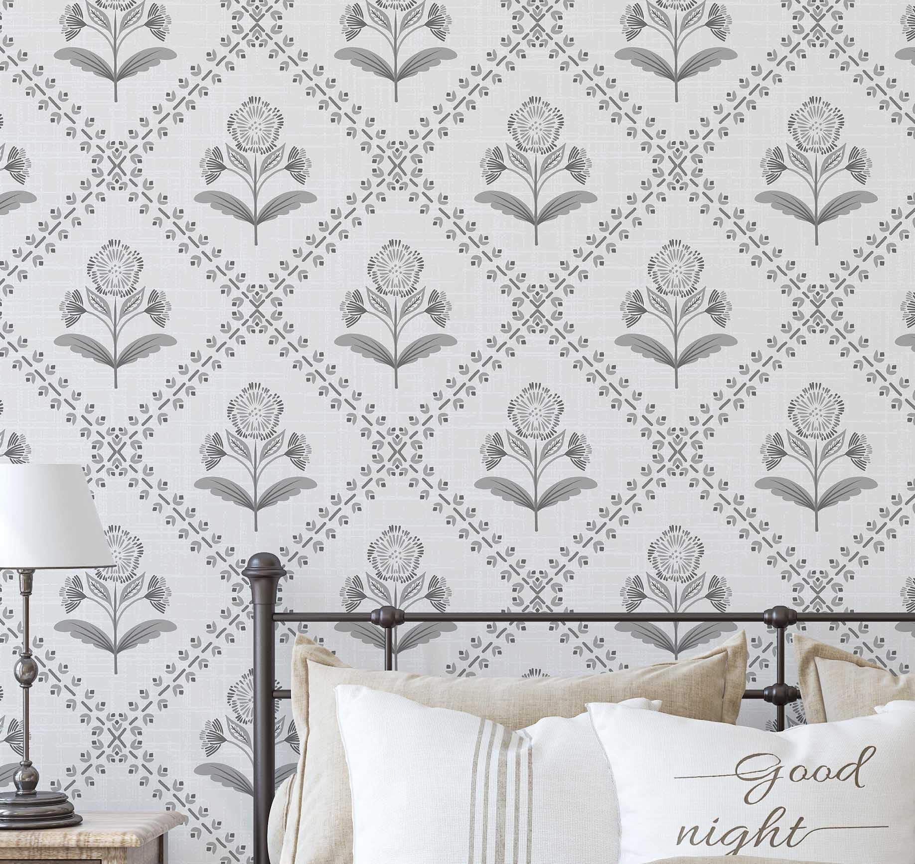 Papier peint texturé de style asiatique pour buanderie moderne et dressing ordonné