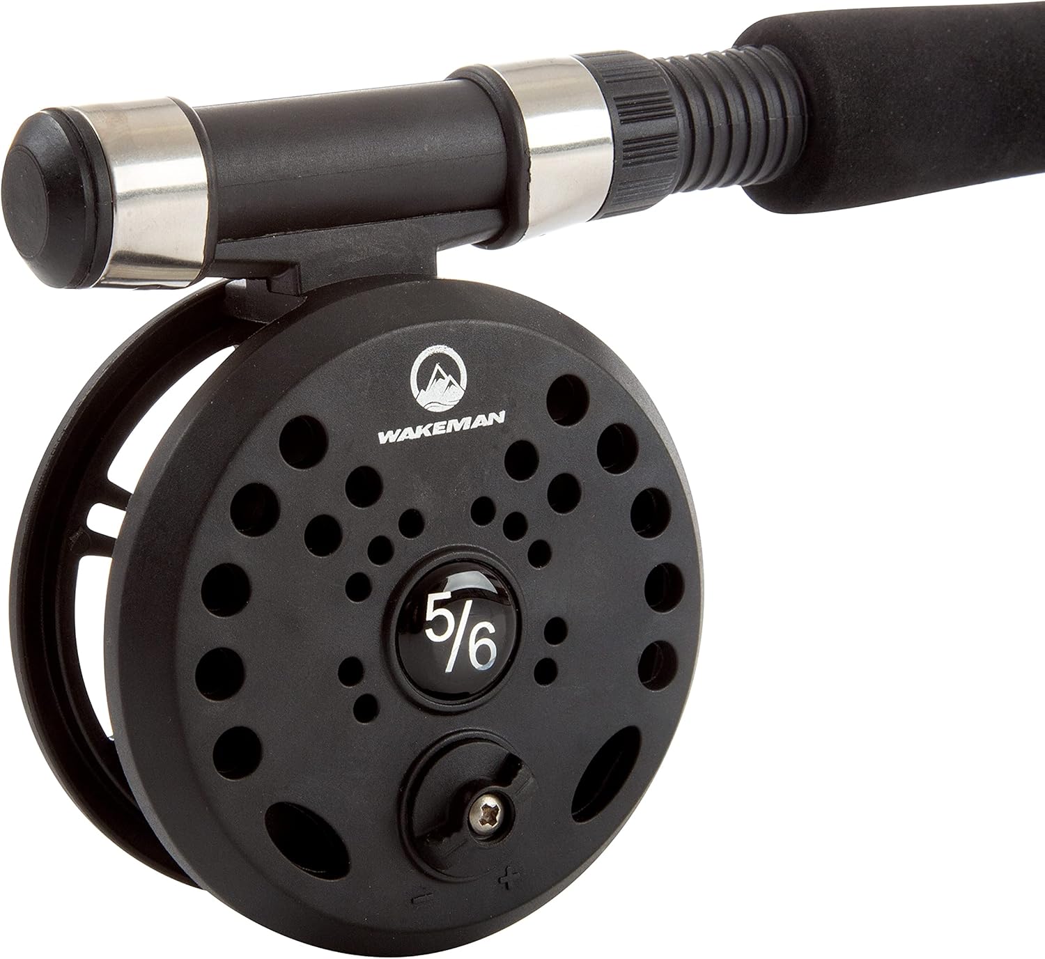 Fly Fishing Rod and Reel Combo - Including Carrying Case, Flies, and Fishing Line - Charter Series Gear and Accessories by Wakeman (Black)