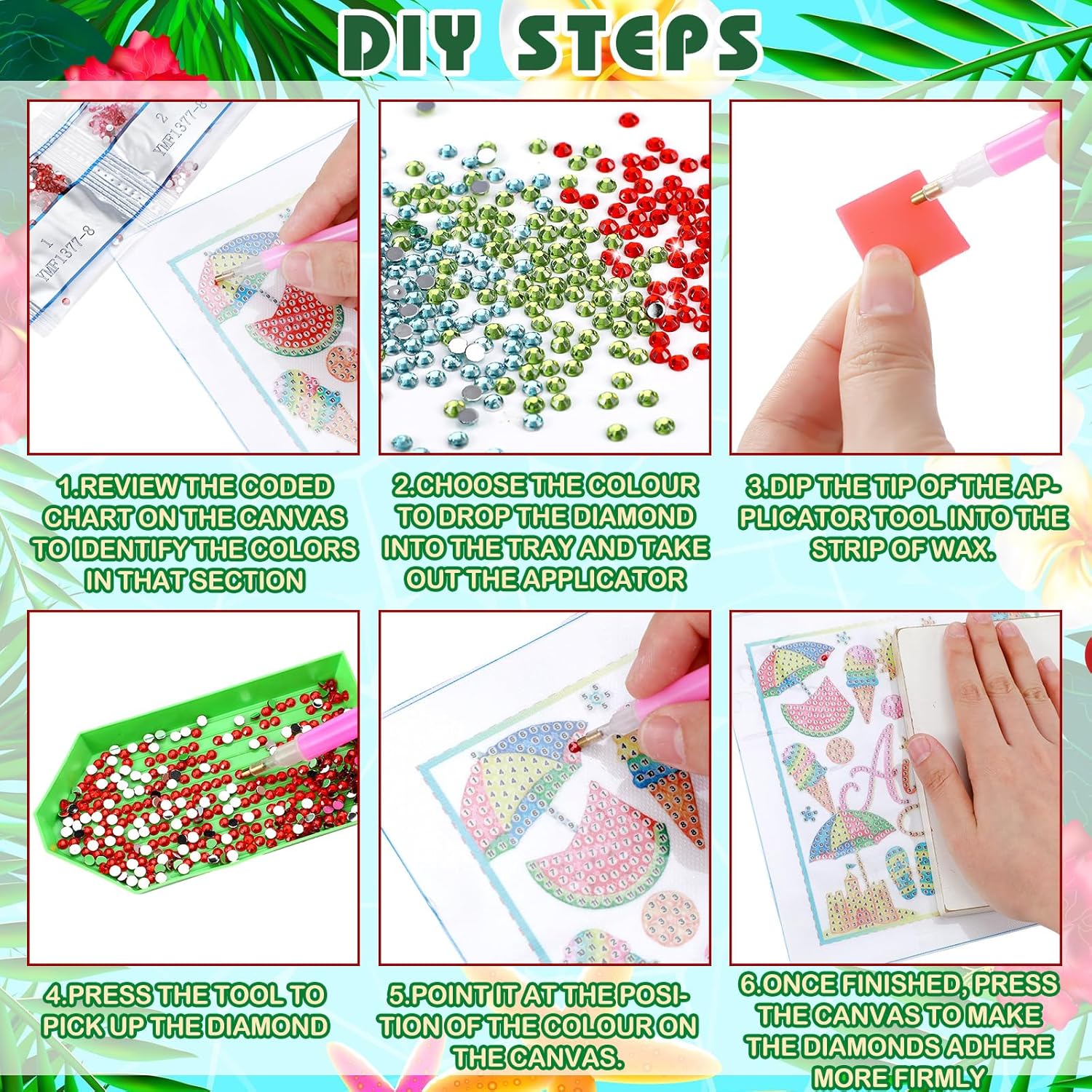 Trandraft 13 Pcs Interchangeable Holiday Diamond Art Kits for Adults 5D Framed Seasonal DIY Diamond Paint with Full Drill Gems for Beginner Monthly Table Craft Gift Decor (Cute Style)