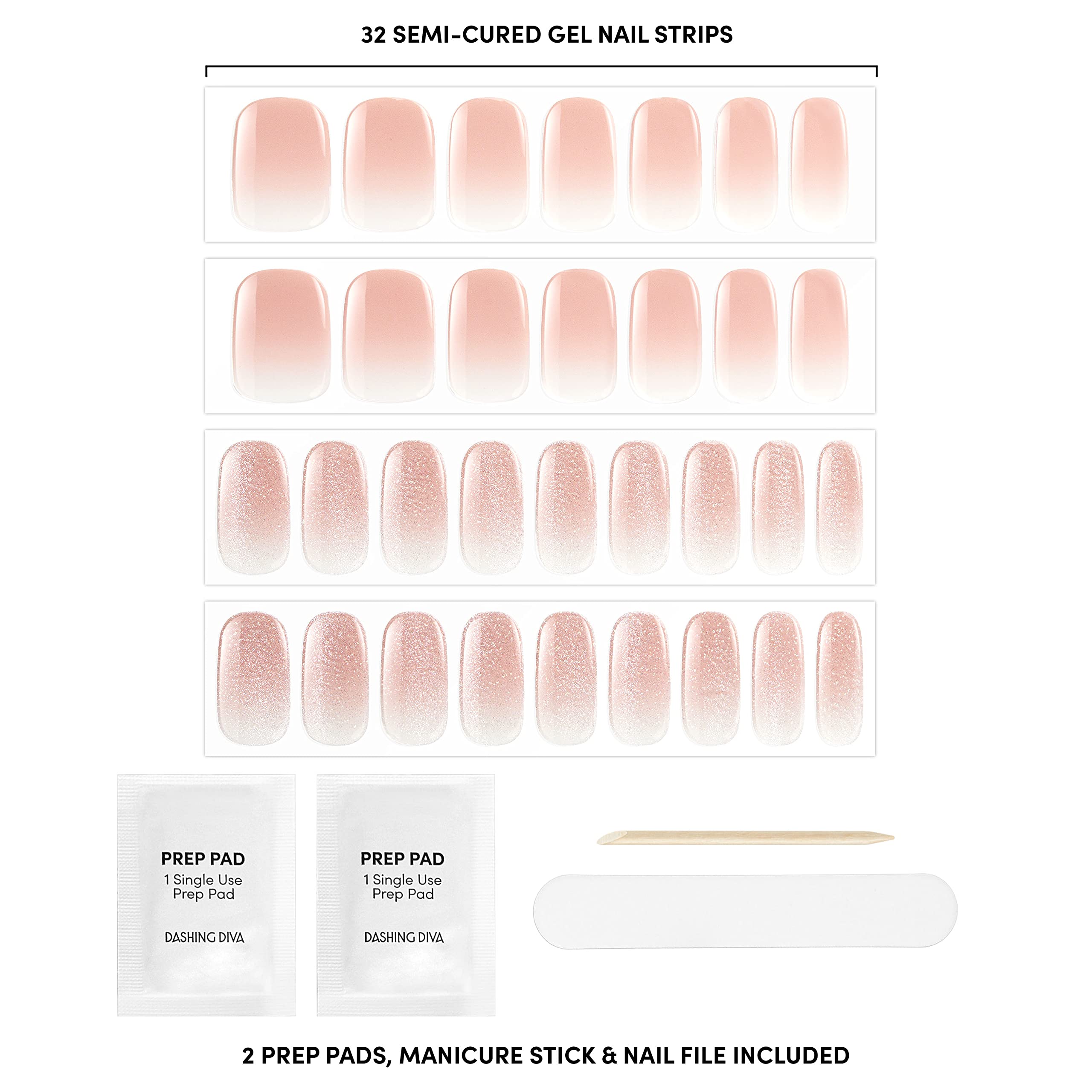 Dashing Diva Glaze Semi-Cured Gel Nail Strips
