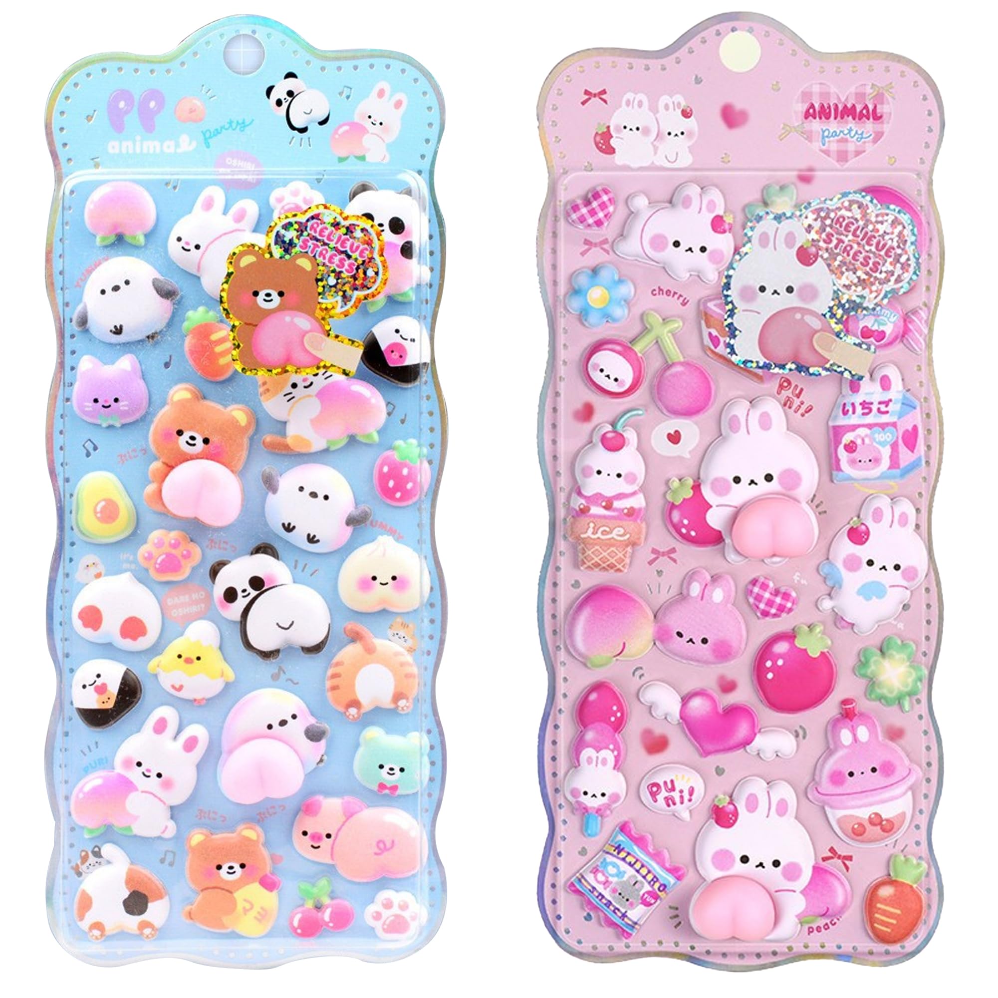 【在庫処分セール♪】ウォーター 立体エンボシスマシュマロ平面シール30枚セット Amazon.co.jp: KRGNPLE 実店舗品質 2 枚 もちもちシール マシュマロ
