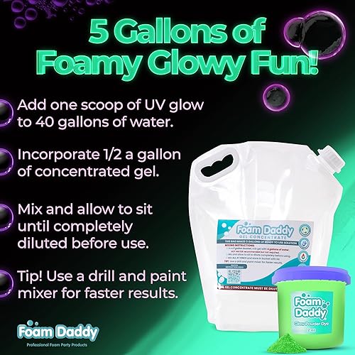 Miniatura 3 de Espuma ULTRAVIOLETA, máquina de espuma para fiestas, 12 galón de la solución concentrada de la espuma del GEL hace 200 galones de la producción de