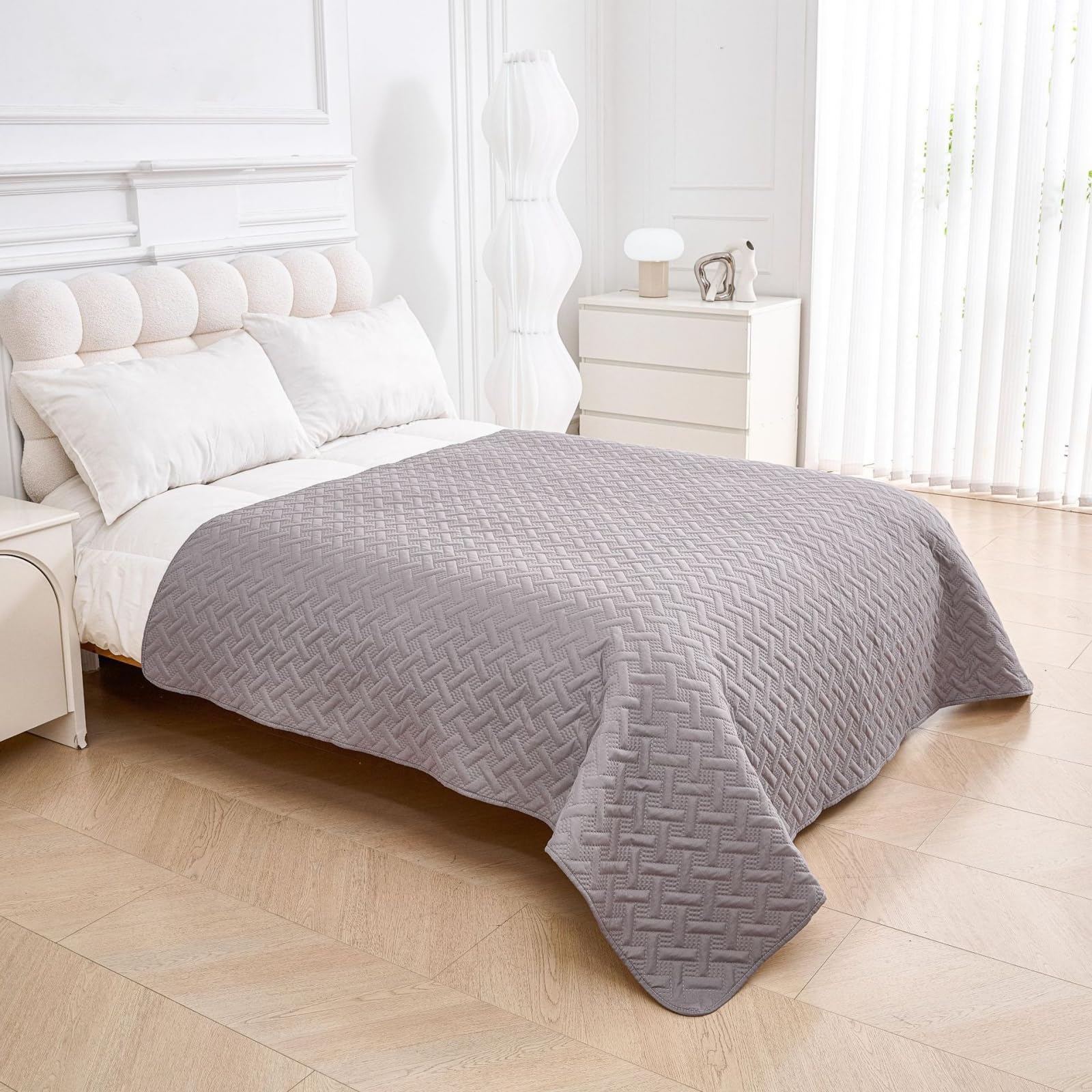 FANSU Traversine per Incontinenza Neonato Anziani Traverse Letto Moderna (Antracite,210x210cm)