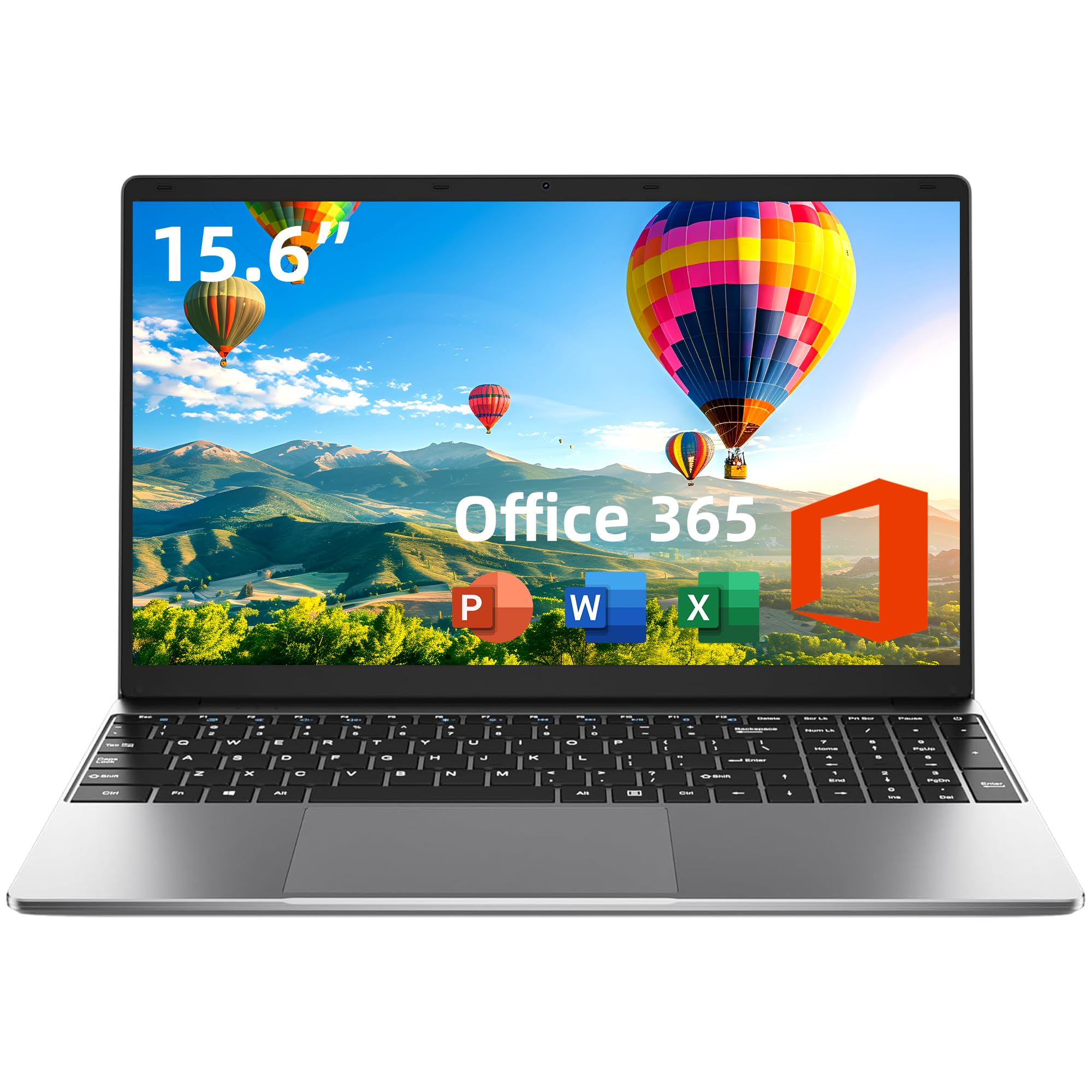 jumper Laptop 15.6 Inch FHD IPS Display, 12GB RAM 512GB ROM, Windows 11 Computer with Office 365 Subscription, 38Wh Battery, 2 Stereo Speakers, USB3.0 * 2, HDMI, 2026.