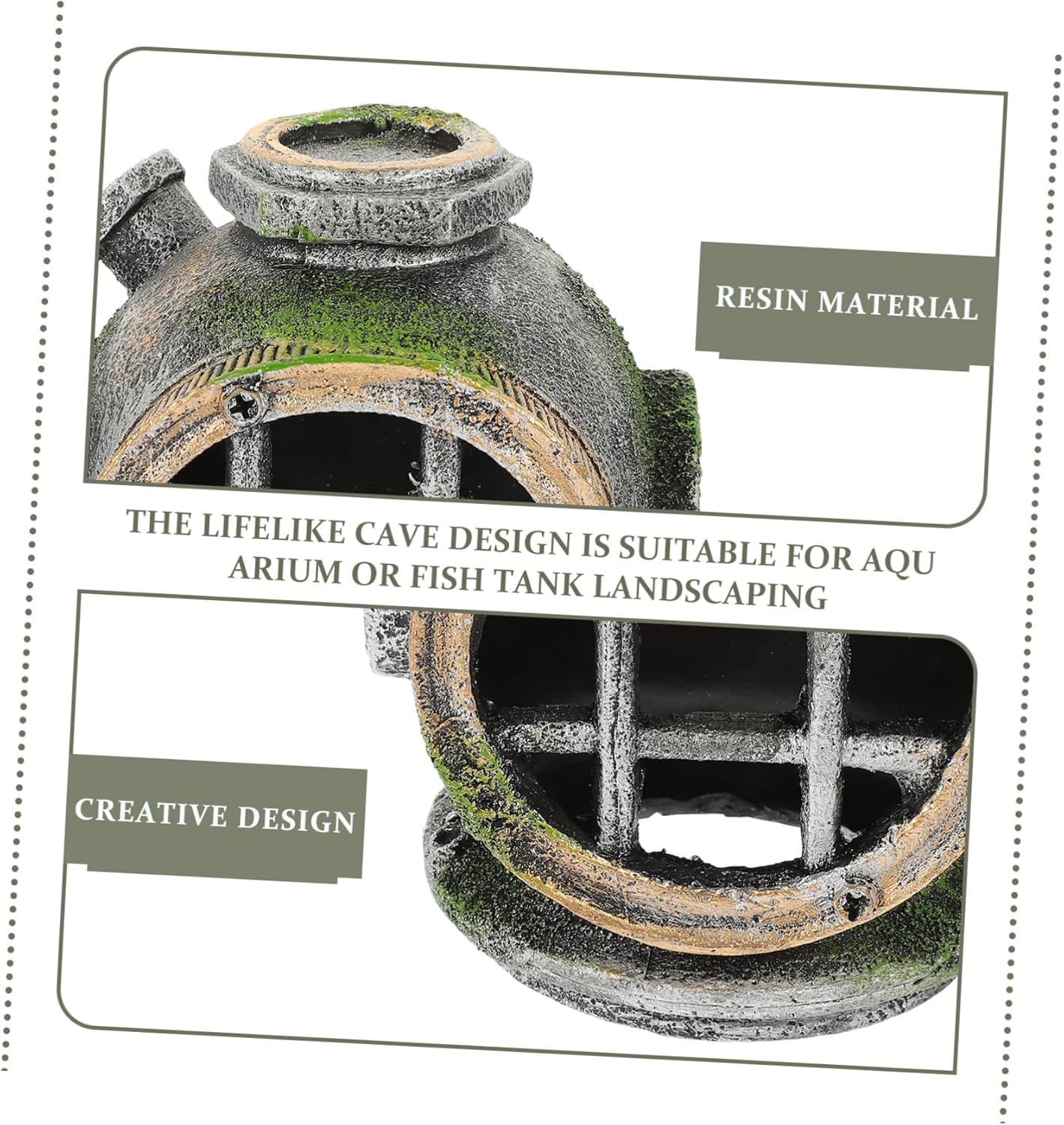 3pcs Fish Tank Hideout 60 Gallon Aquarium Tank Underwater Decor Fish Tank Plants Fish Tank Layout Prop Large Fish Tanks Animal Decor Fish Hiding Place Helmet R