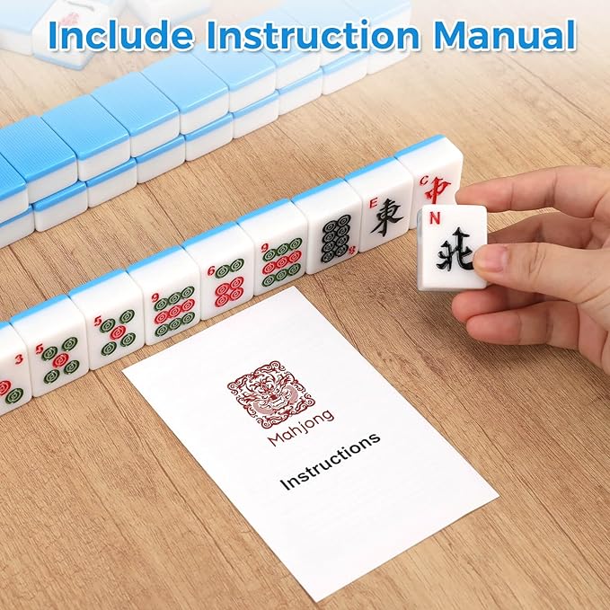 Juego de Mahjong Profesional 146 Fichas con Estuche miniatura 7