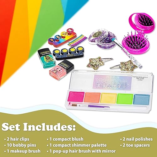 Miniatura 3 de Rainbow High Townley Girl - Bolsa de maquillaje con esmalte de uñas despegable sombra de ojos accesorios para el cabello purpurina corporal y más