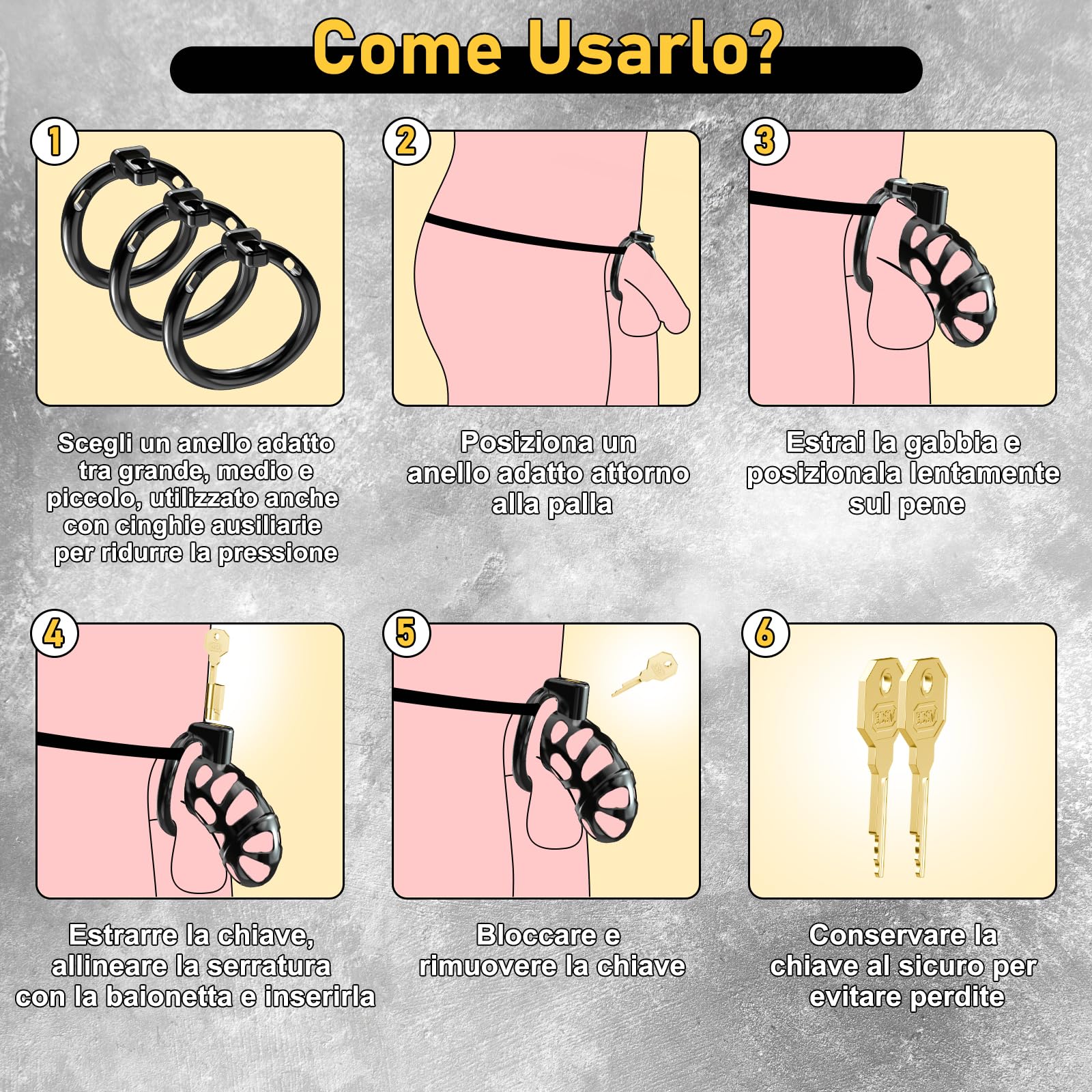 Gabbie per Pene Gethorny Aggiornate - Gabbia per Galli Leggere Dispositivi di Castità Maschile con 3 Anelli per il Pene Rimovibili per Prevenire L'erezione Bondage con Cintura di Castità Sex Toys Uomo