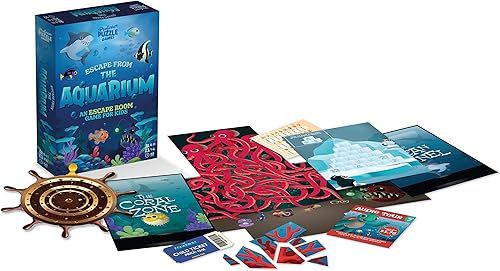 Miniatura 6 de Professor Puzzle: Escape from The Aquarium - Juego de Escape Room, 11 rompecabezas de observación de números lógicos, aventura submarina