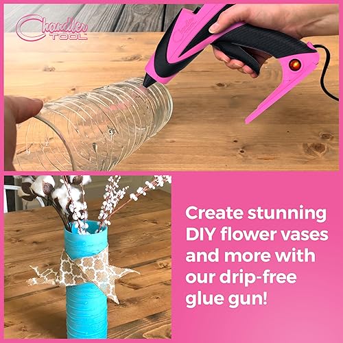 Miniatura 34 de Chandler Tool Pistola de pegamento caliente – 60 vatios, resistente, alta temperatura, fusión caliente, kit de pistola de pegamento con 10 tubos