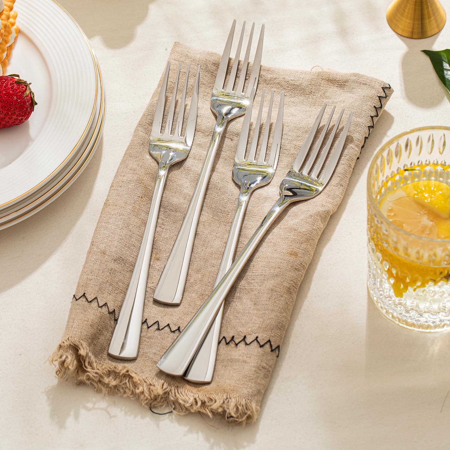 KINGSTONE Forks 12 Piece Dinner Forks Set, 18/10 Stainless Steel, 8.18 Inch — Amazon image 3