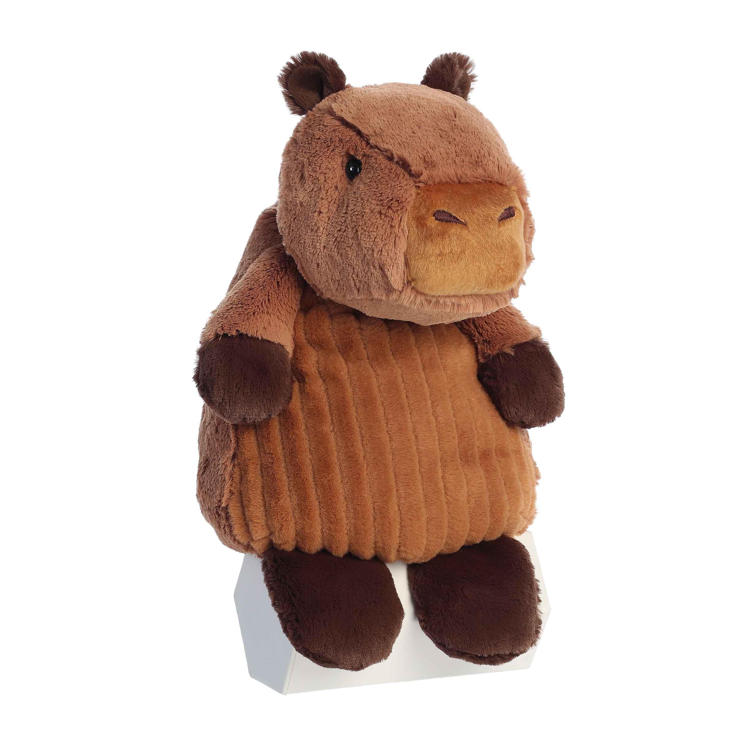 Aurora Cuddly Huggle Pals Cozy Capybara Stuffed Animal - Cozy Comfort - Endless Snuggles - Brown 12.5 Inches