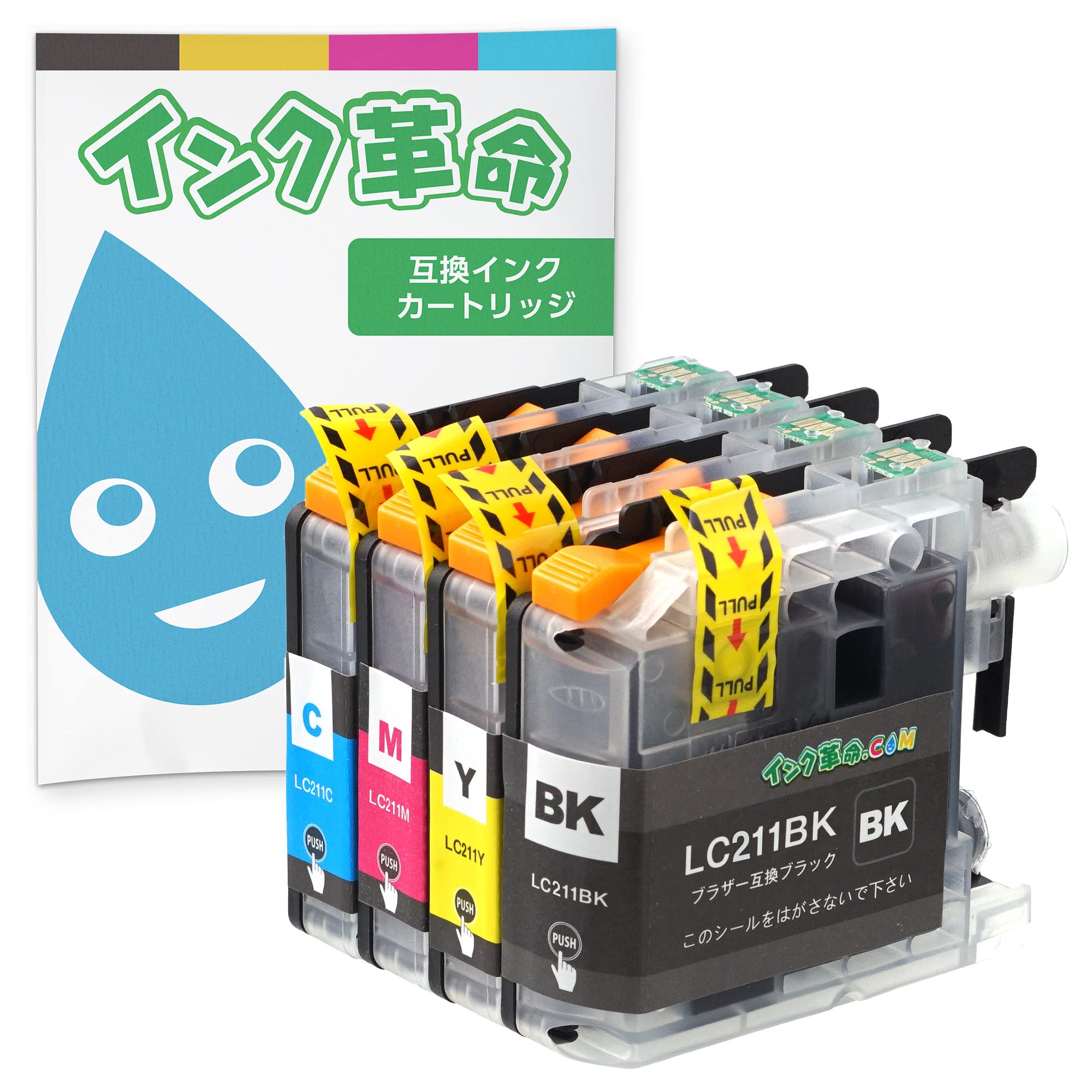 Amazon.co.jp: 【インク革命】 brother用 LC211-4PK 互換インク 4色 
