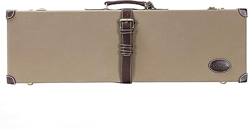 TOURBON Caja de almacenamiento de pistola rígida vintage con cerradura de latón sólido