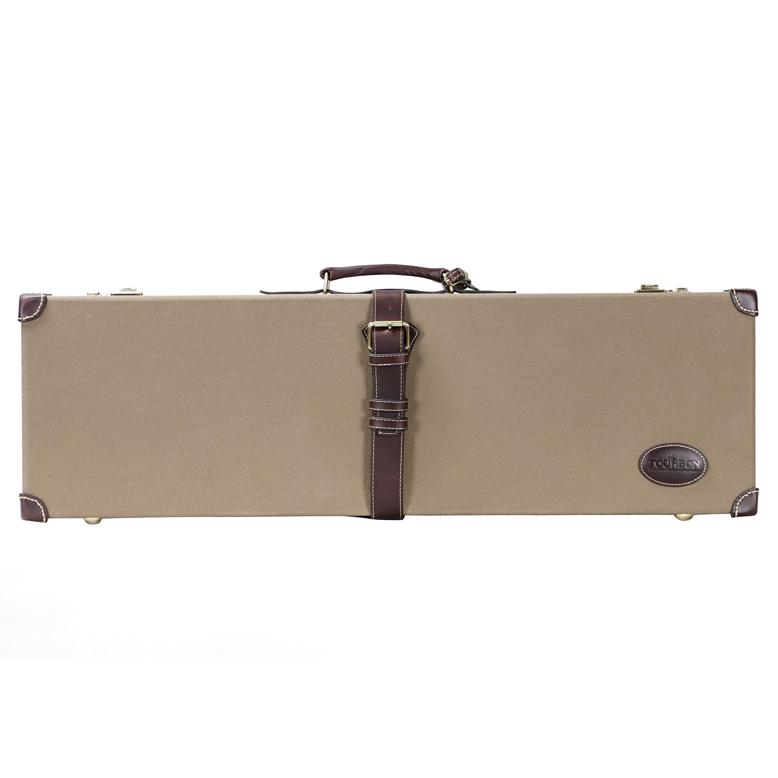 TOURBON Estuches de Armas de Lona y Cuero para Caza - Funda para Rifle 86 cm