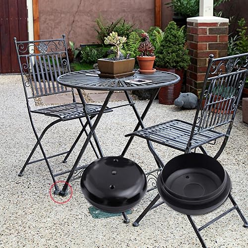 Miniatura 6 de Paquete de 24 protectores antideslizantes de hierro para muebles de patio al aire libre para sillas y patas de mesa