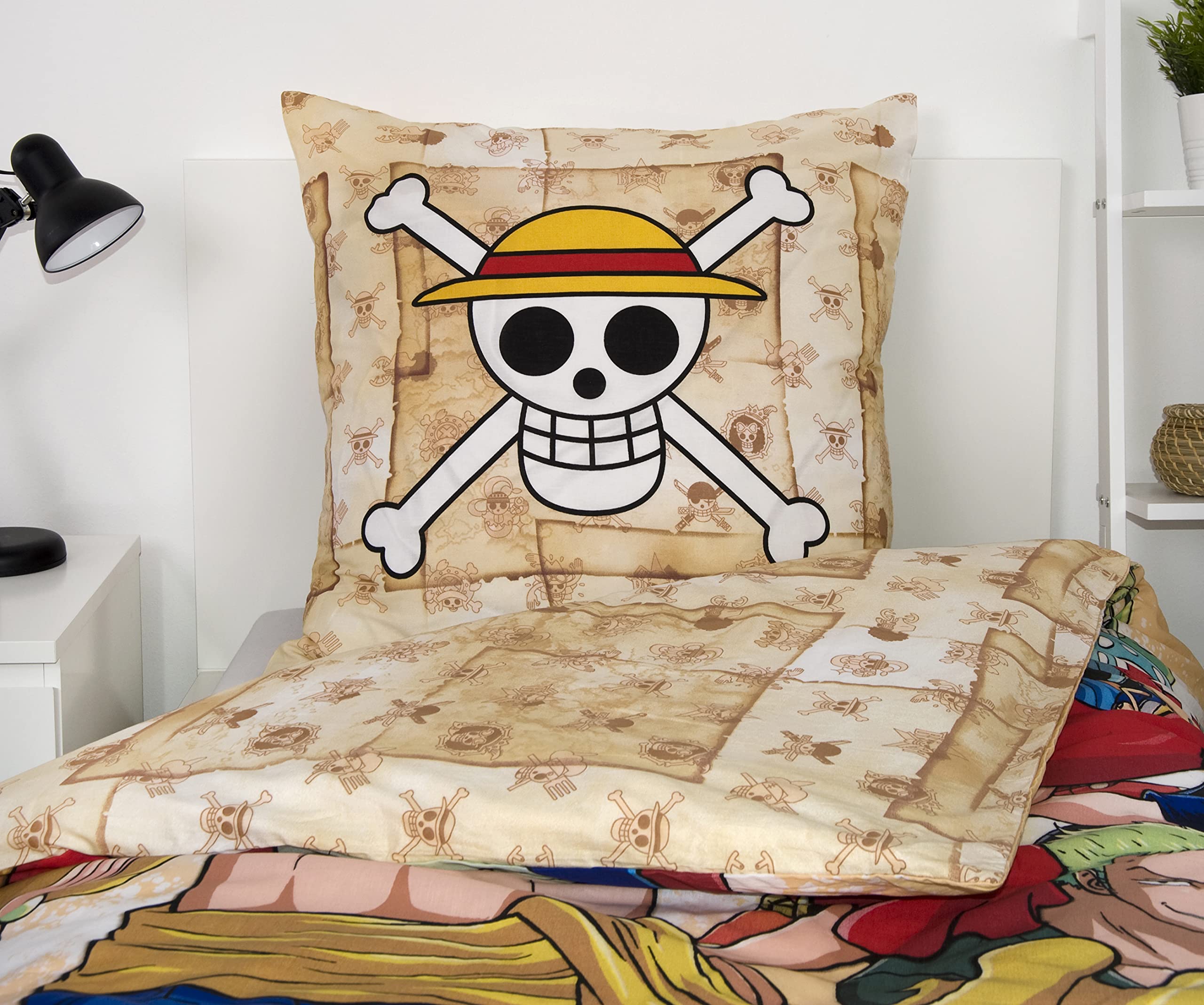 Herding One Piece Bettwäsche-Set, Wendemotiv, 135x200 cm, 80x80 cm, Baumwolle Renforcé