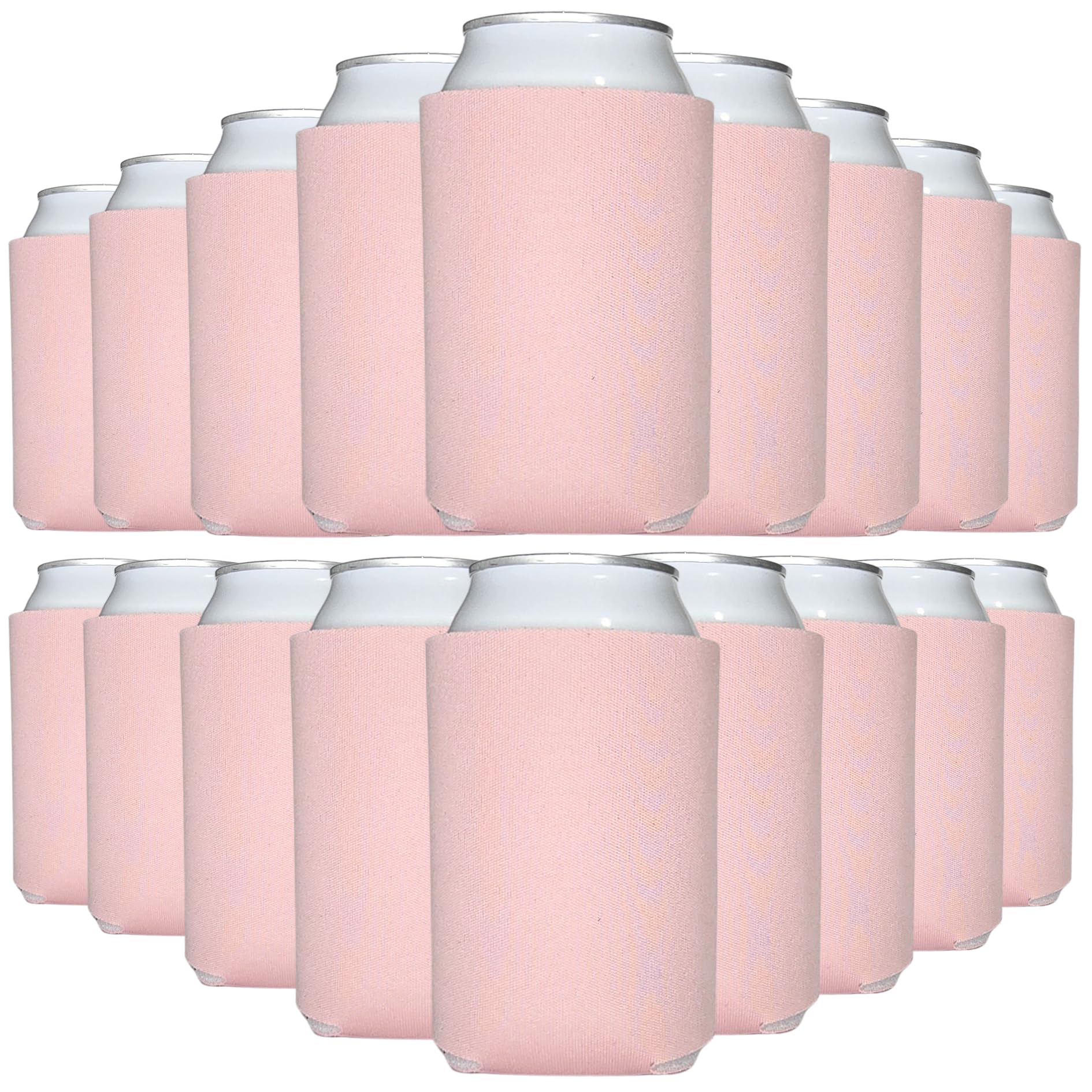 TahoeBay Bulk Blank Beer Can Cooler Sleeves (50-Pack) Sublimation Blanks for Vinyl Plain Soft Foam Can Sleeves Coolers for Soda Cans & Bottles Black,