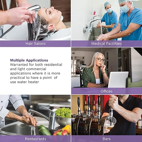 Miniatura 5 de Bosch Thermotechnology Tronic 4000 Calentador de agua eléctrico sin tanque, 3.5 kW, 13 x 8.5 x 4.5", 3500 vatios, blanco