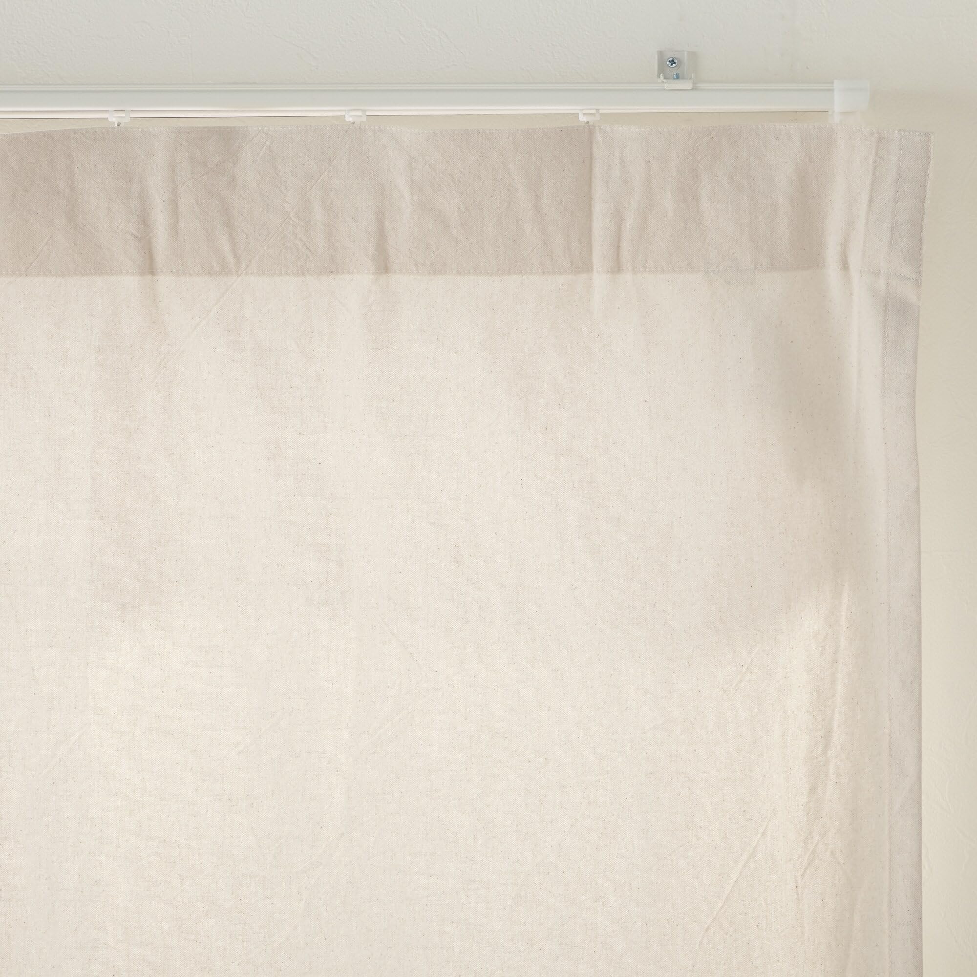 無印良品綿洗いざらしノンプリーツカーテン 100×178cm 2点 無印良品（MUJI） インテリア 綿洗いざらし平織ノンプリーツカーテン