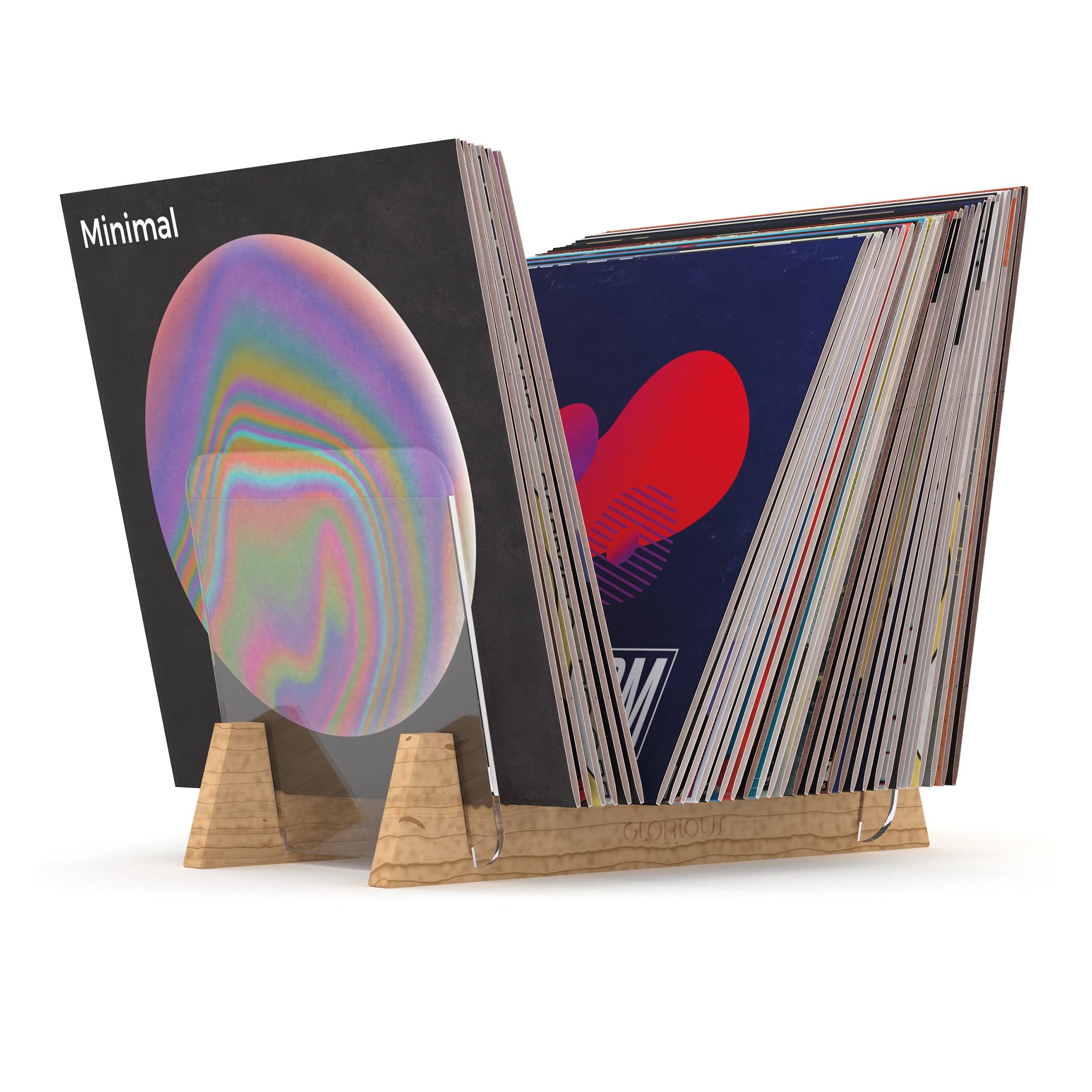 Glorious Record Stand 75 - Elegantes Display und Aufbewahrungsmöglichkeit für Schallplatten, Schallplattenständer für bis zu 75 Schallplatten, Verwendbar für alle Vinyl-Formate (7‘‘, 10‘‘, 12‘‘)