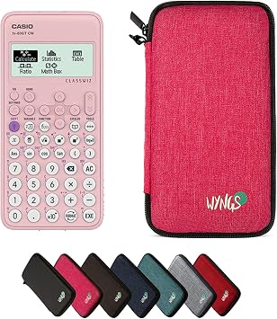 Casio FX-83GTCW Pink including a WYNGS protective case in Pink - Basic Set