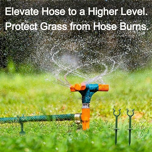 Miniatura 6 de BAOLONG Juego de 10 soportes para manguera de jardín, juego de 10 unidades para céspedjardínpatio (ajuste en mangueras de 34 pulgadas), protector de
