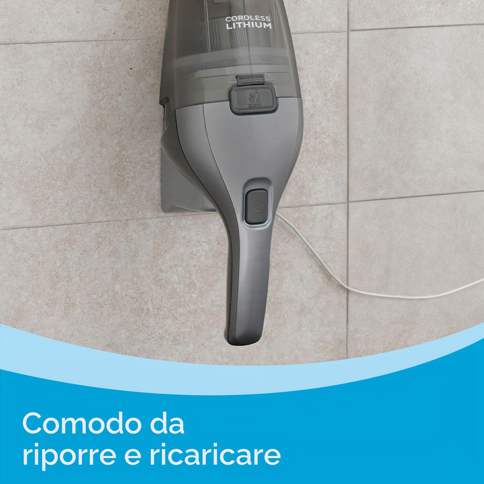 BLACK+DECKER DUSTBUSTER Hand Vacuum HNVC220BCZ01, aspirapolvere a Mano, Miscela, Grigio Scuro, Taglia unica