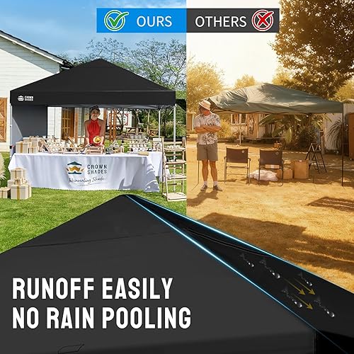 Miniatura 6 de CROWN SHADES - Toldo desplegable de 8 x 8 pies con 1 pared lateral, tienda de campaña de playa que se arma con solo presionar un botón, glorieta