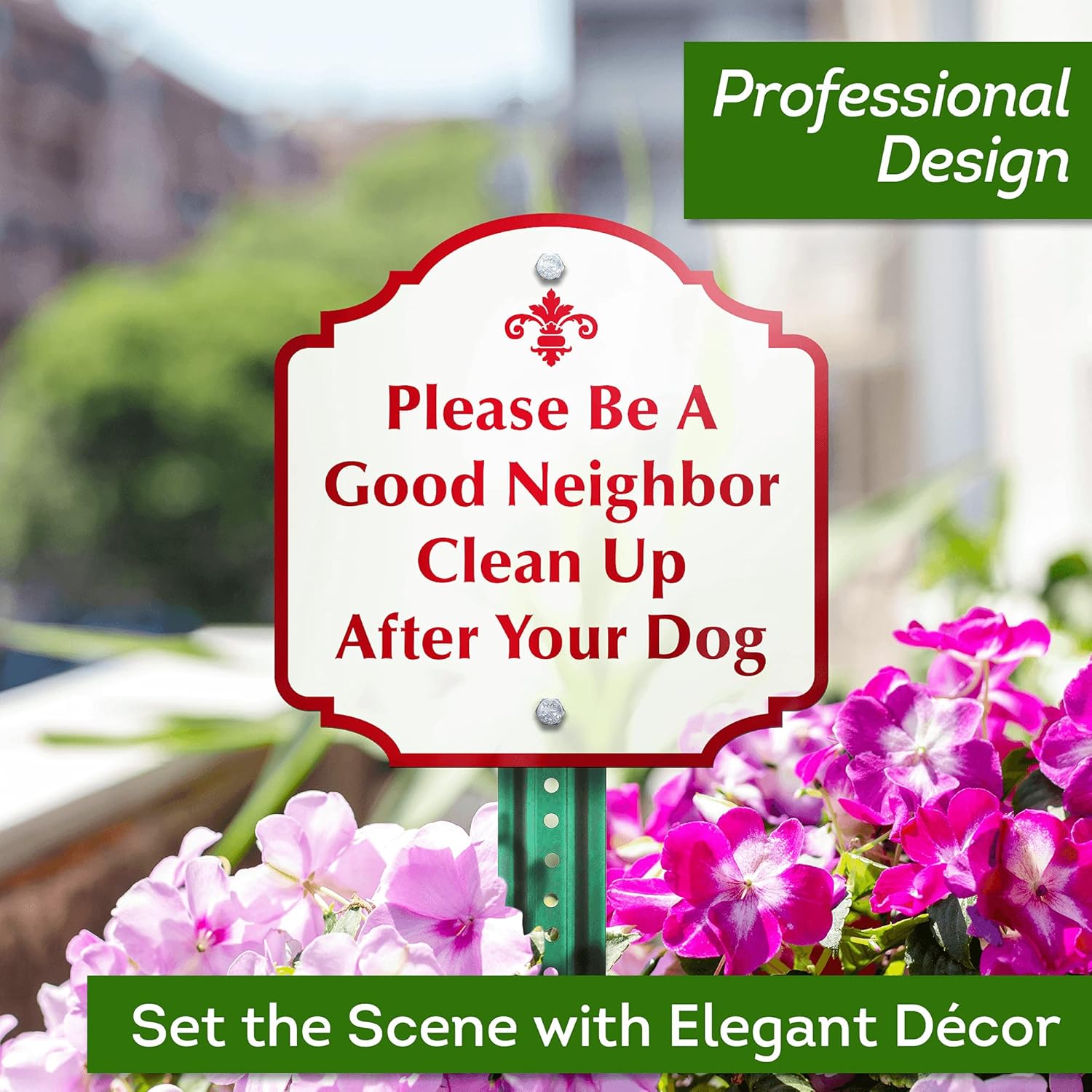 Custom Sign, Customized for Outdoor/Indoor Use, Personalized Designer Style Sign, 10x10 inch, 24 Colors, Rust-Free Thick AlumaBond - Made by: My Sign Center, USA (Florolex II - Flood)