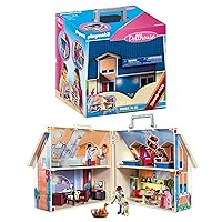 PLAYMOBIL Casa delle Bambole Portatile 70985 con Maniglia per Il Trasporto