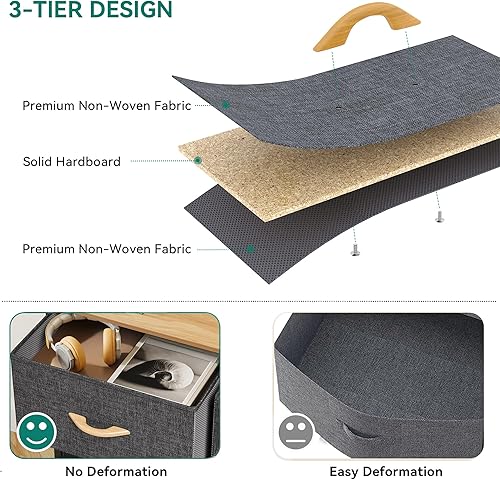 Miniatura 6 de YITAHOME Cómoda con 8 Cajones - Torre de Almacenamiento de Tela, Unidad Organizadora para Dormitorio, Sala de Estar, Pasillo, Armarios - Marco de