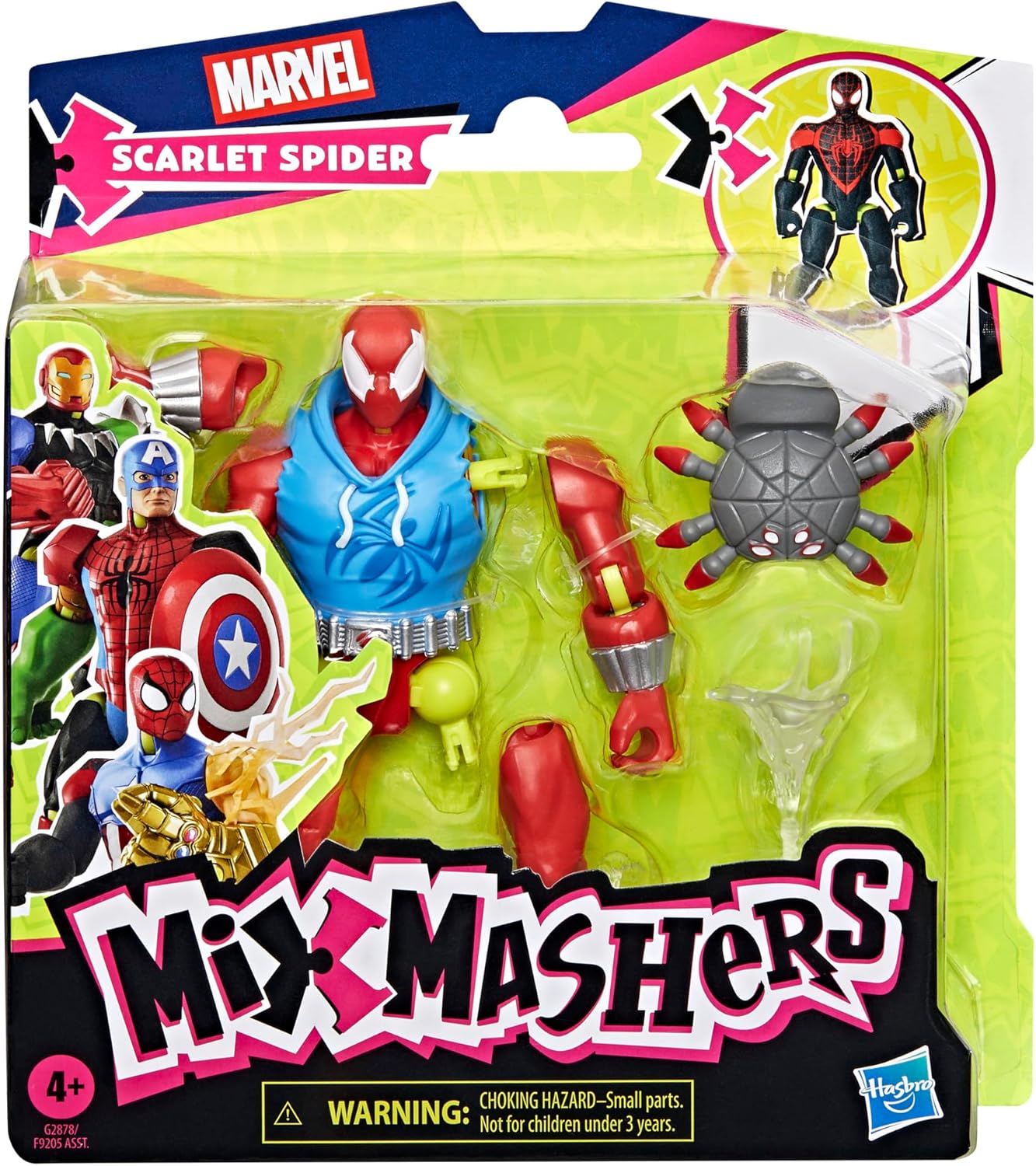 SPIDER-MAN MixMashers Marvel Scarlet Spider Custom Mix-and-Match Action Figure & Accessories, 5-Inch-Scale (12 cm) Super Hero Toys for Kids Ages 4+ - Image 2