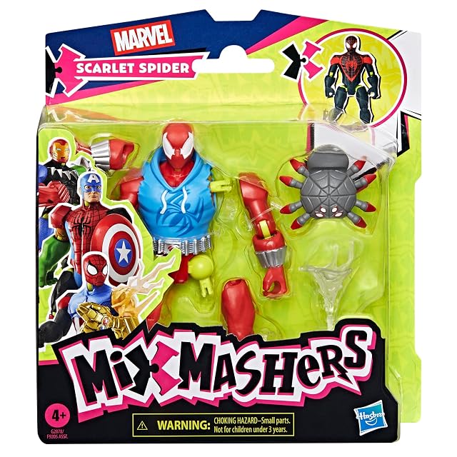 Foto 2 de 8 de MixMashers Marvel, Scarlet Spider, Figura de acción Spider-Man Mix-and-Match