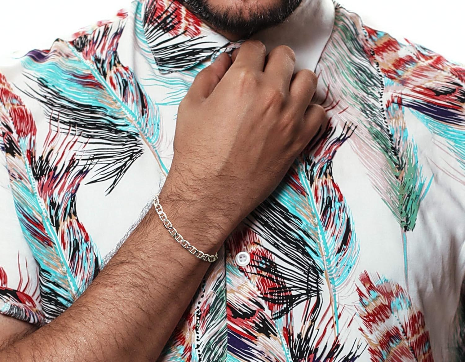 Savlano 925 Sterling Silver Italian Solid Mariner Link Chain Bracelet for Men & Women - Made in Italy Comes With a Gift Box - Image 4