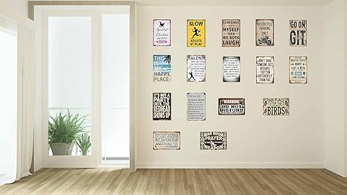 Miniatura 7 de Letrero de metal retro con texto en inglés "Git Goon" vintage, adecuado para el hogar, tienda de calle, garaje, bar, granja, jardín, multiusos para