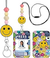 Vista 8 de Plifal Cordón para profesor para tarjeta de identificación, lindo diseño de leopardo y arco iris con cuentas para mujer, cordón para el cuello