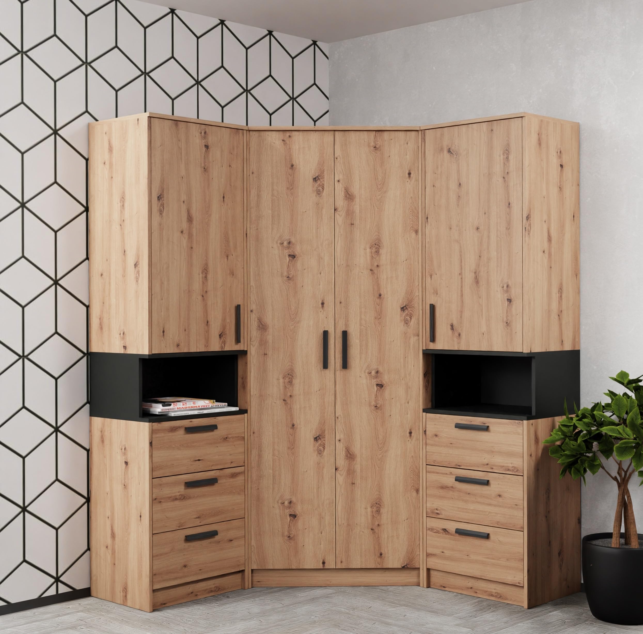 Grant Möbelset Set 17A Eckschrank Regal Schlafzimmer