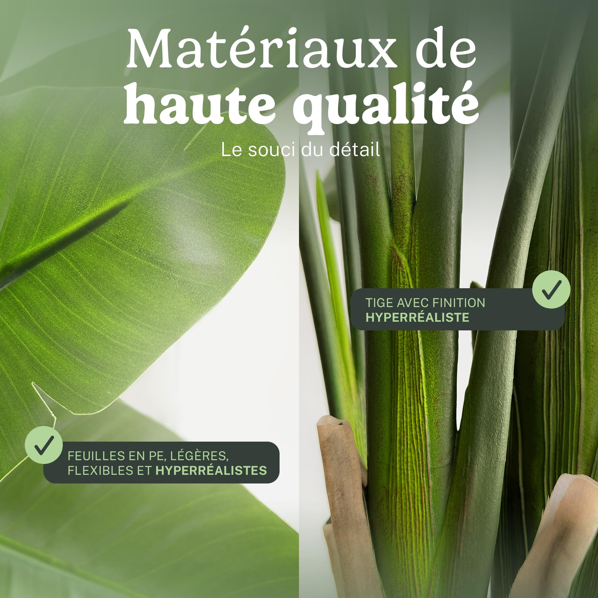 Maia Shop Oiseau de Paradis Artificiel 180 cm - Faux Arbre d'Intérieur