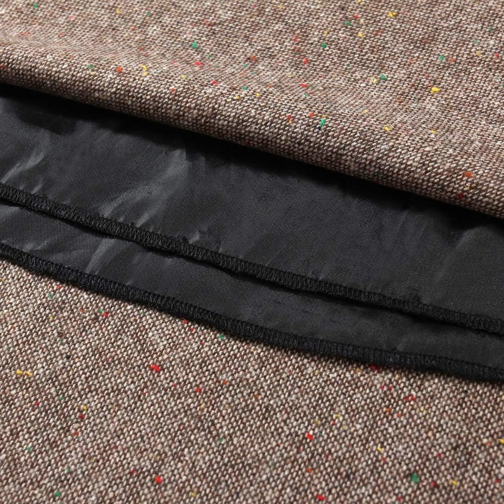 IDEALSANXUN Womens Plaid Wool Skirts Elastic Waist A-Line Pleated Tartan Long Skirts - Image 5