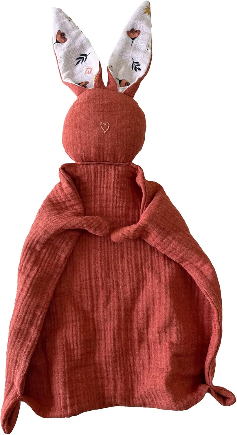 Cotton Muslin Lovey Bunny (Terracotta) Baby