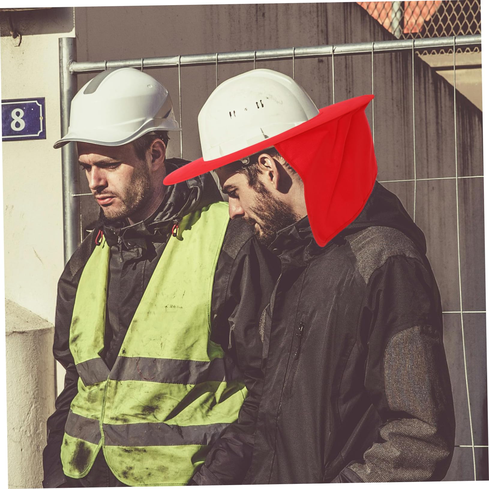Hemobllo 4stücke Hard Hat Sonnenschutz Mit Nackenschutz Verstellbarer Visor Für Bauarbeiten Uv-Schutz Für Outdoor-aktivitäten Für Bauarbeiter Und Handwerker